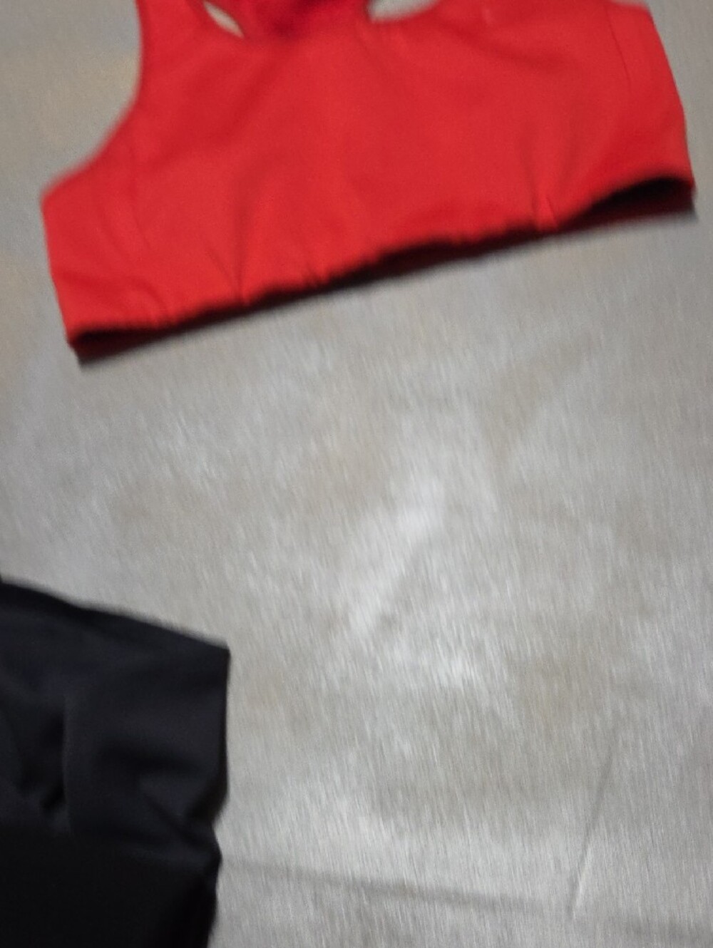 Nike Red Racerback Sports Bra with Subtle Swoosh - Picture 7 of 10